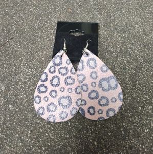 Leopard Print Dangle Earrings